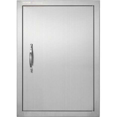 Porte d'Accès pour Barbecue, Simple Porte de Cuisine Extérieure 457x610x45 mm, Porte Encastrée en Acier Inoxydable, avec Poignées, pour Îlot de Barbecue, Station de Grillades, Placard Extérieure (1/5)