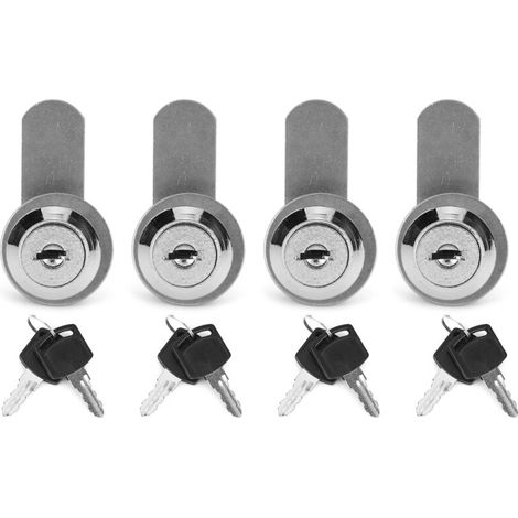 Serrure à came, boîte à outils, tiroir, armoire, casier de remplacement, tubulaire avec clés pour remorque RV, 15mm de diamètre, 4 pièces (1/5)