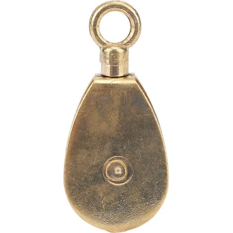 Ortviai Poulie Marine pour Mât à Drapeau en Laiton, 46 mm, Rotation 360°, Charge Élevée, Finition Brillante (1/5)