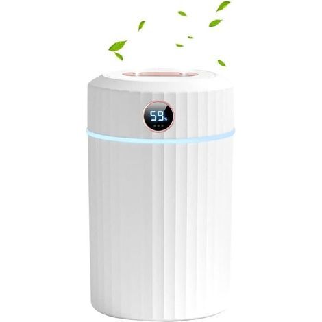 Aromadiffusor-Luftbefeuchter, 2-Liter-Ultraschall-Luftbefeuchter mit 7-farbiger LED-Beleuchtung, Aromadiffusor mit zwei Düsen (1/5)