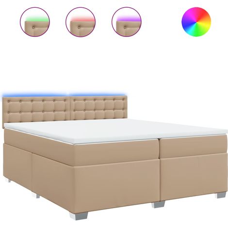 Maison Exclusive - Sommier à lattes de lit avec matelas Cappuccino 200x200 cm (1/5)