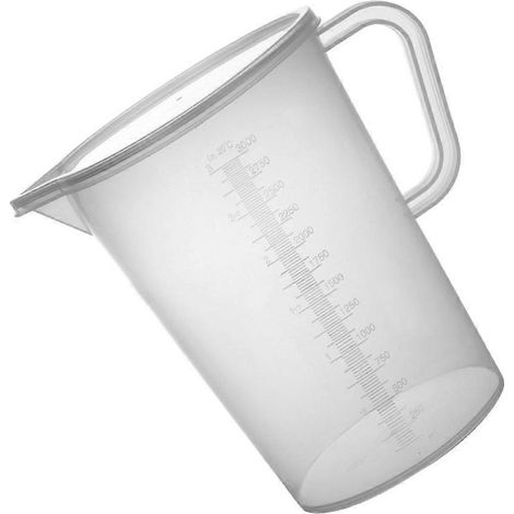 Verseur de mesure 3000ml durable pour cuisine et laboratoire, précis pour tâches exactes, résistant, gradué, multifonction. (117 caractères) (1/4)