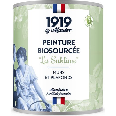 Peinture bio sourcée mur & plafond - 1L Mat Blanc - Norme NF 16640 - La Sublime 1919 by Mauler