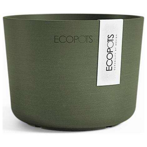 Vaso da Tavolo Rotondo Lima Mini D15 H12.5 cm Verde Kaki ECOPOTS