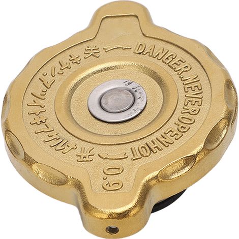 Couvercle de réservoir de carburant diesel en alliage d'aluminium, étanche, protection du réservoir d'eau du moteur pour excavatrice/chargeuse, couleur or. (1/5)