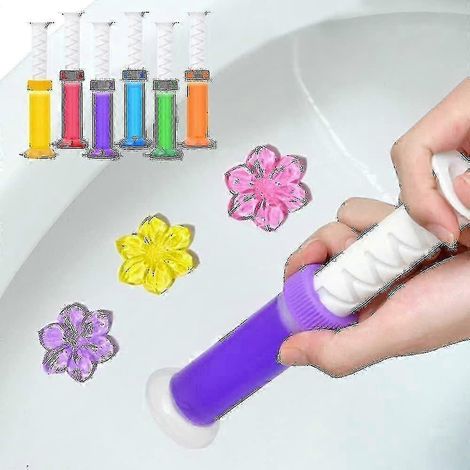 Gel détachant WC parfumé fleur, 66 pastilles, désodorisant durable pour toilettes, nettoyant hygiénique longue durée (1/5)