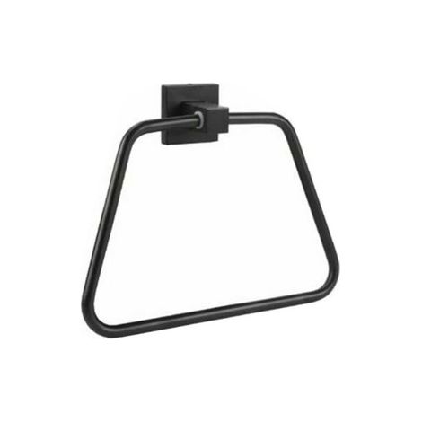 PORTA ASCIUGAMANI BAGNO PARETE SALVIETTE NERO SUPPORTO ARREDO BAGNO 02098 (1/2)