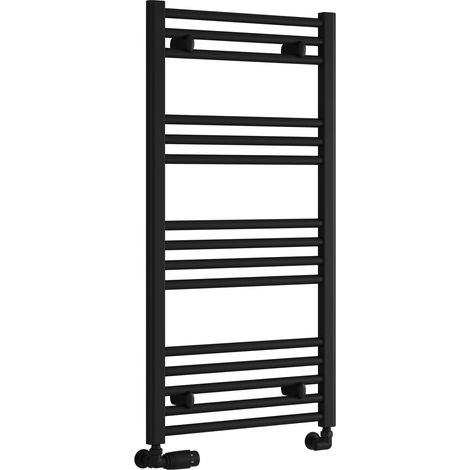 Reina Capo Straight Heated Towel Rail 1000mm H x 500mm W - Black (1/5)