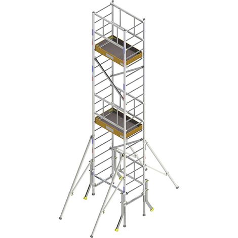 Trabattello scale 2 piani - Altezza max. di lavoro 6.37m - ME400-E
