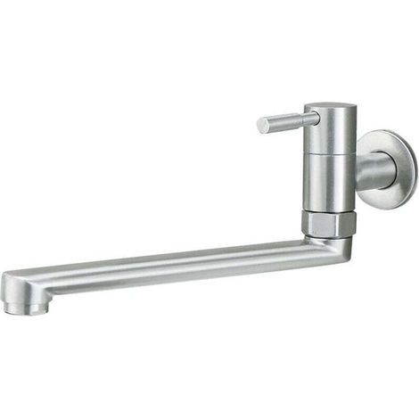 Rubinetto da cucina a parete in acciaio inox (1/5)