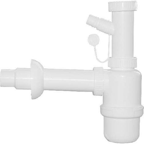 Sifone Lavelli Bottiglia 1 Via Plastica Bianco 1Bw
