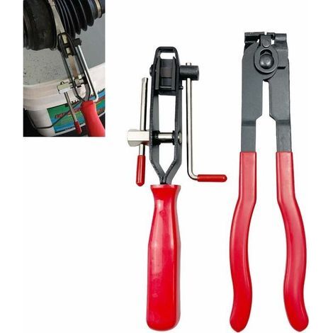 Pince à collier homocinétique en acier embouti – Poignée antidérapante – Mécanisme de coupe rapide – Pour colliers de serrage carburant et refroidissement (1/5)