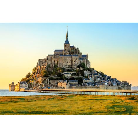 Tableau sur toile Mont ensoleillé 80x120 cm - Impression sur Toile Murale Décorative - Image imprimée en HD sur Toile - Toile sur Châssis en Bois FSC - Fabriqué en France (1/5)