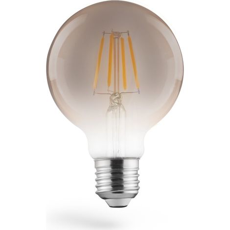 xavax Ampoule filament LED, E27, 450lm 6W, Globe 80 vintage, blanc chaud (00112919)