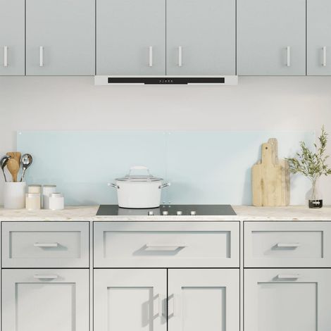 Salpicaderos de cocina 2 uds vidrio templado blanco 80x60 cm vidaXL