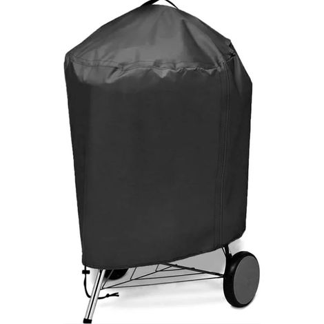 Housse BBQ Weber 57cm Rond, Bâche Protection Imperméable 420D Oxford pour Grill, Couvre Barbecue Exterieur avec Corde, Taille Φ71x68cm, Résiste aux Intempéries (1/5)