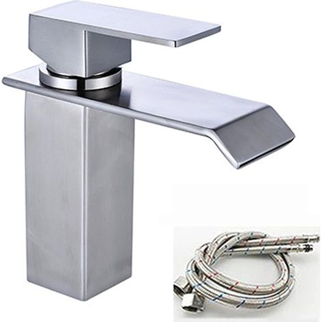 Robinet de lavabo en acier inoxydable 304 – Eau froide/chaude – Design moderne (1/5)