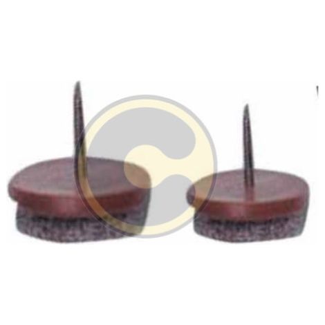 cf 8 pcs de feutre sous siA ge + clou 22 mm marron