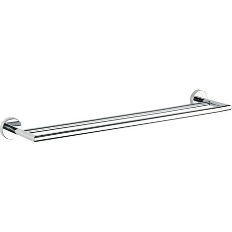 Inda - Porta asciugamani doppio Forum nero opaco L.66 cm (1/2)