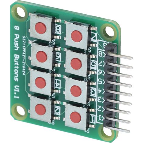 2x4 Matrix-Tastaturmodul mit 8 Drucktasten für Mikrocontroller (1/5)
