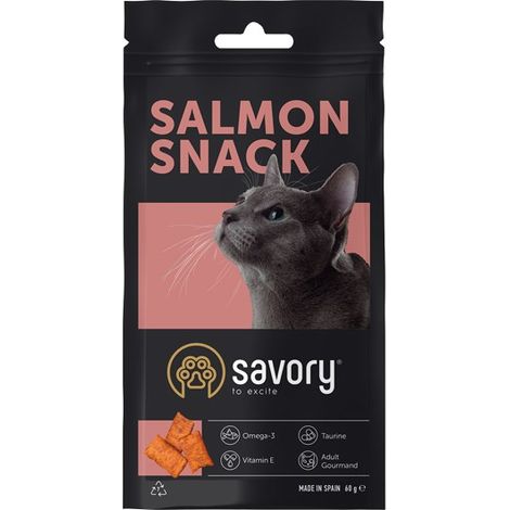 Friandises savoureuses au saumon pour chats adultes, 60 g (1/4)