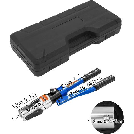 Outil de sertissage hydraulique, compatibilité multi-tailles, performance puissante, Bleu (1/2)