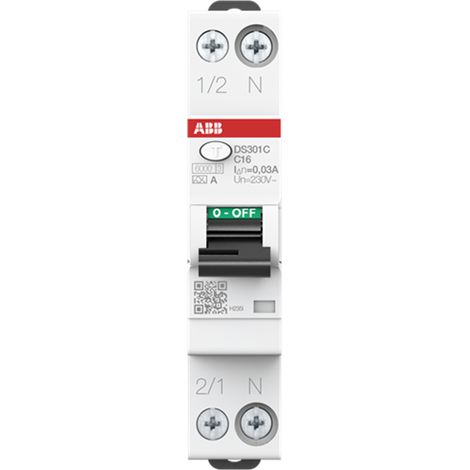 Interruptor ABB ds301ca-c16/0,03 30mA 6kA (1/2)