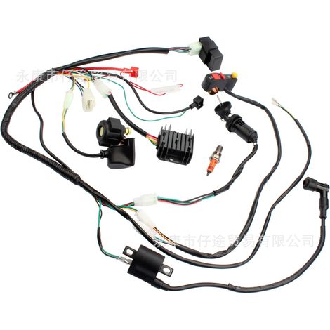 Off-road motorcycle parts 125 150 200 250CC complete wiring harness starting ignition system CDI (1/5)