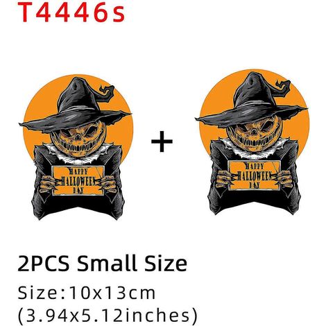 Transfert thermocollant motif Halloween pour vêtements, écussons, t-shirts lavables, autocollant thermique T4452 (1/5)
