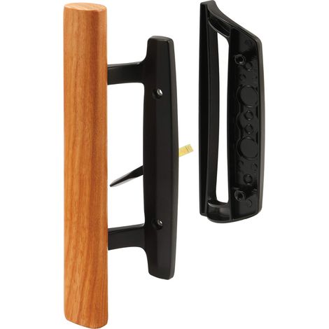 Poignée de porte coulissante en verre, noir, 1 pièce (1/5)