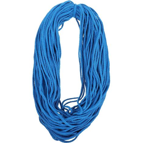 Handgewebtes Baumwoll-Polyester-Seil, blau, 5 mm, leicht und komfortabel für Bastelarbeiten und Verpackungen, 1 Rolle (1/5)