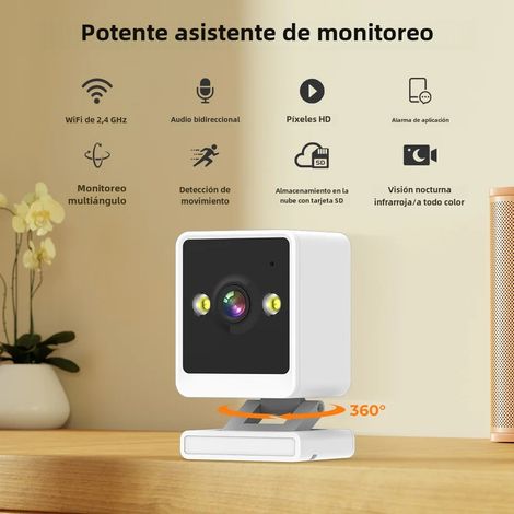 (avec carte 32 Go) Mini caméra de sécurité intérieure WiFi HD 1080p (1/5)