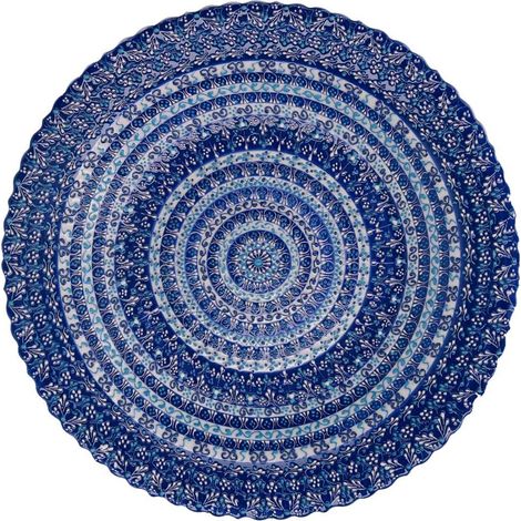 Centrotavola da Cucina Ø40xh4 cm in Ceramica Blu