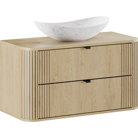 Mobile bagno con lavabo Mila rovere chiaro 100cm