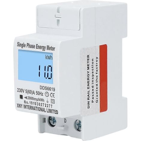 Elektronischer Energiezähler, multifunktional, einphasig, digitale Anzeige, Haushaltsgeräte