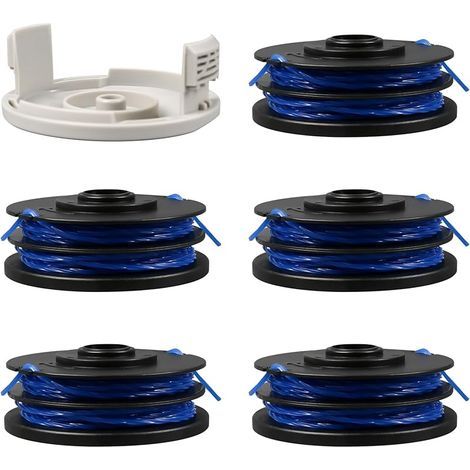 Bobine de fil RAC123 pour débroussailleuse Ryobi - 1,6 mm x 8,3 m - Bobine de rechange pour débroussailleuse Ryobi RLT4027, RLT4125, RLT5027, RLT6030, RLT5127, RLT6130 (5+1) (1/5)