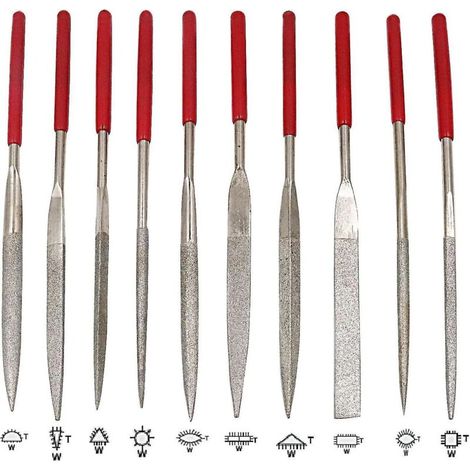 Diamond Needle File Set With Clean Brush Storage Box Hand File For Metal Glass Stone Rough Carving Sharpening Deburring Shaping Jewelry Making Tool Ki (1/4)