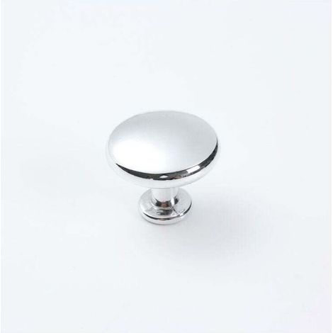 10 pièces poignée de porte d'armoire solide vanité poignée champignon cuisine armoire tiroir diamètre 28MM Chrome poli (1/5)