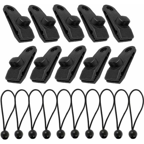 10 Sets Pince pour Bache, Attache Bache, Pinces de Tente, tendeur bache piscine, Tente Pince, Tendeur Bache Parfait pour tendre une Bâche, Tentes, Auvents, Bannières