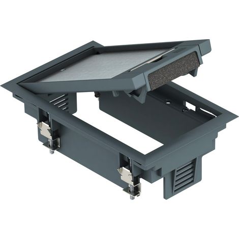 OBO Bettermann Inserto de dispositivo para montaje en canal 192x118x61 Poliamida negro grafito RAL 9011, 7405120
