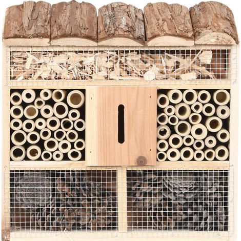 Hôtel à insectes 30x10x30 cm Bois de sapin
