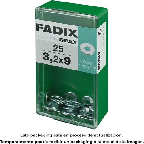 Breite, flache Unterlegscheibe, Zink, 32 x 9 mm, Karton mit 25 Stk.  Fadix 85761 (1/3)