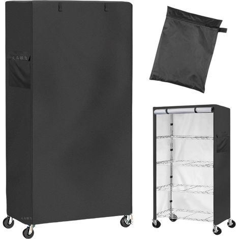 Schutzhülle für Drahtregale, wasserdichte und strapazierfähige Outdoor-Aufbewahrungshülle mit Reißverschluss, Maße 91 x 46 x 183 cm