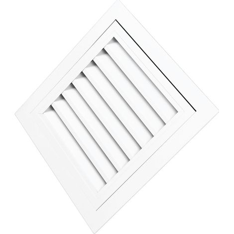 Gable Vent Cover 35x35cm Outer 29.5x29.5cm Inner – Aluminum Alloy Wall Ventilation Grille with Mosquito Screen (1/5)