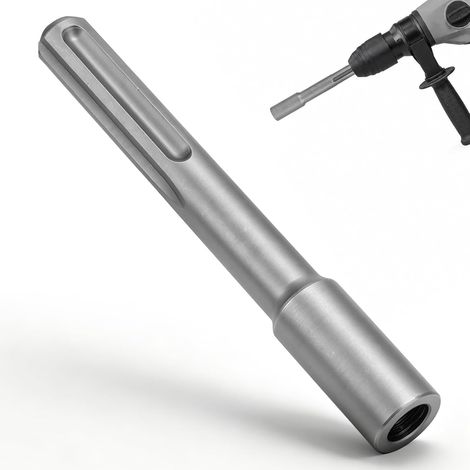 SDS MAX Tarière à clou de terre Ø 13,5 mm, longueur 162 mm, aide à l'enfoncer en acier pour tiges de terre, protection anti-foudre et ancrage au sol (22, mm) (1/5)