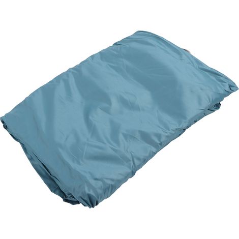 Voile d'ombrage triangulaire pour piscine extérieure, toile d'ombrage avec revêtement argenté bleu (1/5)