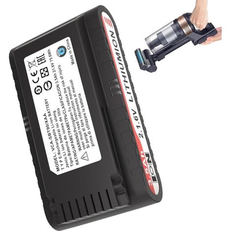 Batterie de Remplacement 21,6 V 3,5 Ah pour Samsung Jet 75, Jet 90 Series aspirateur Balai sans Fil, Batterie Li-ION Compatible avec Le modèle VCA-SBT90/XAA