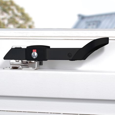 AXA Security Kombi - Fensteröffner - AXAflex Security - Drehbar - Abschließbar - Schwarzer Edelstahl - Kartonverpackung (1/5)