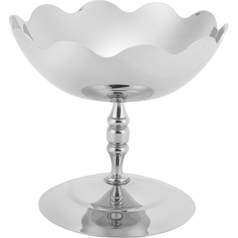 Tasse Dessert Pied Multifonction Lave-Vaisselle Inox – Glace Pudding Salade En-cas Forme Fleur (1/5)