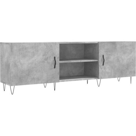 Mueble TV multimedia estantería para televisión buffet para televisión comedor salón dormitorio 150 x 30 x 50 cm madera contrachapada gris 020025995